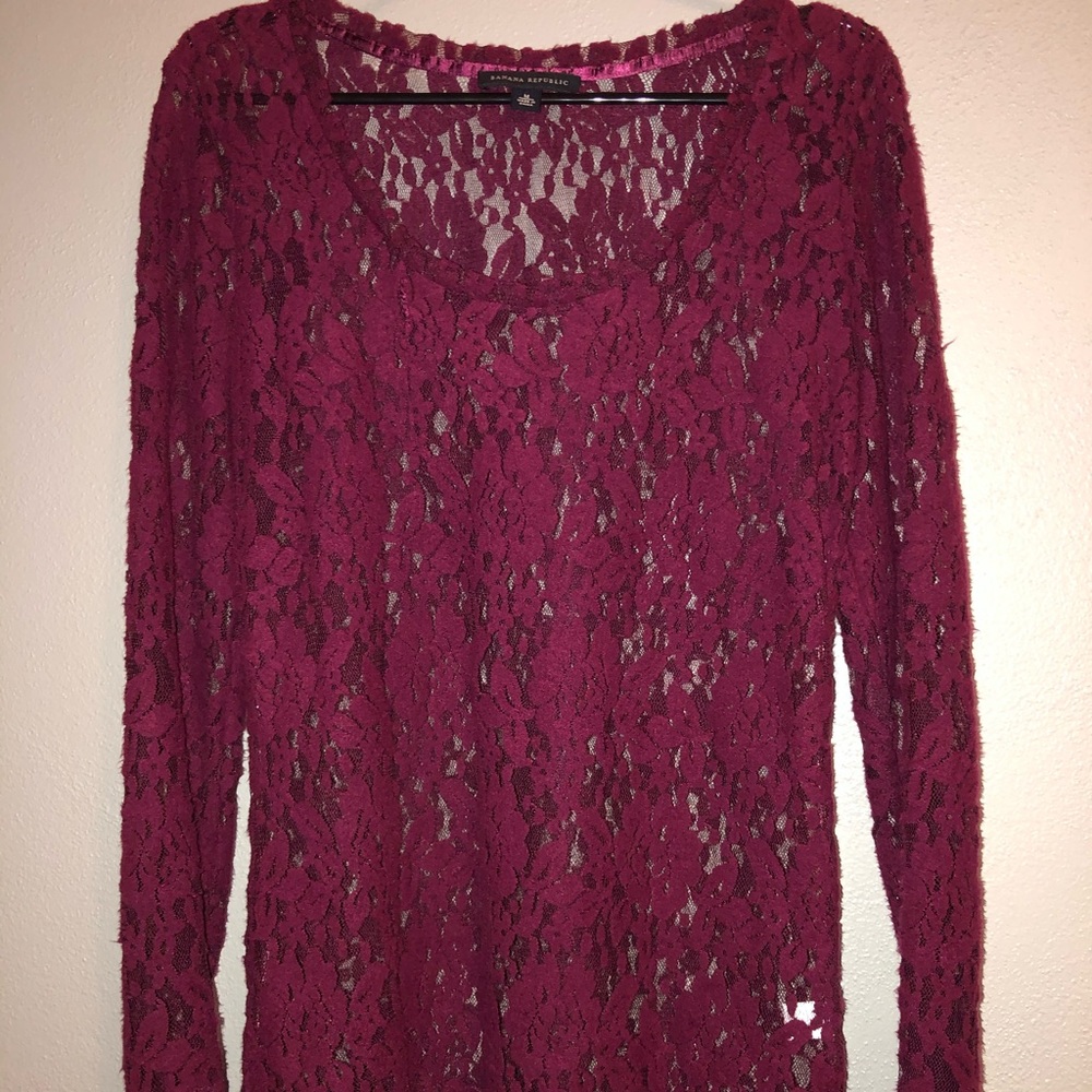 banana republic lace shirt